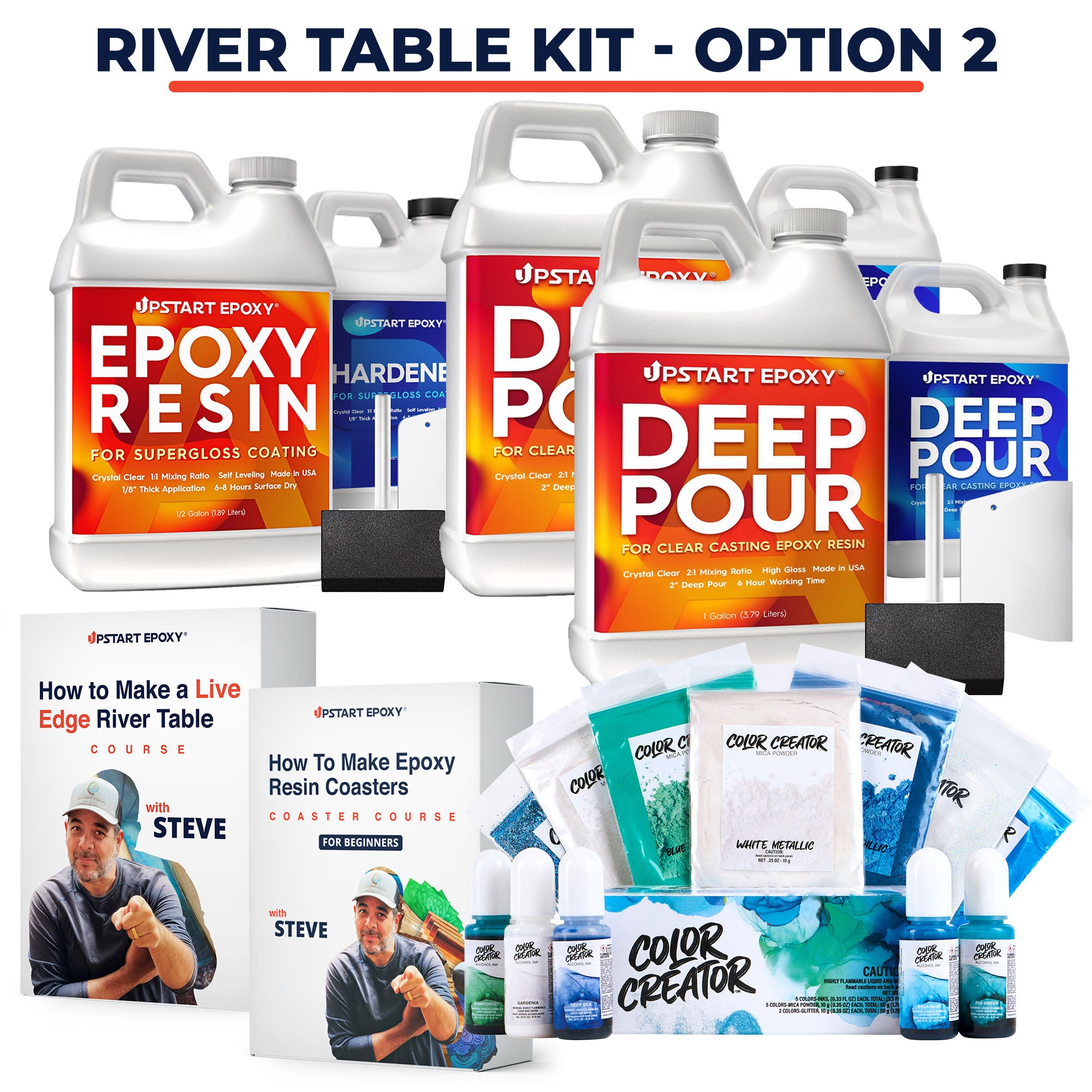 3-Gallon 4 Deep Pour Epoxy Resin Kit for River Tables, Craft