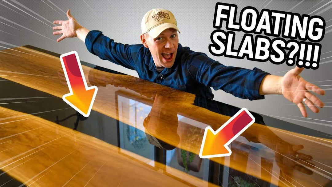 DIY Live Edge Resin Table l Floating Slab Tutorial For Beginners