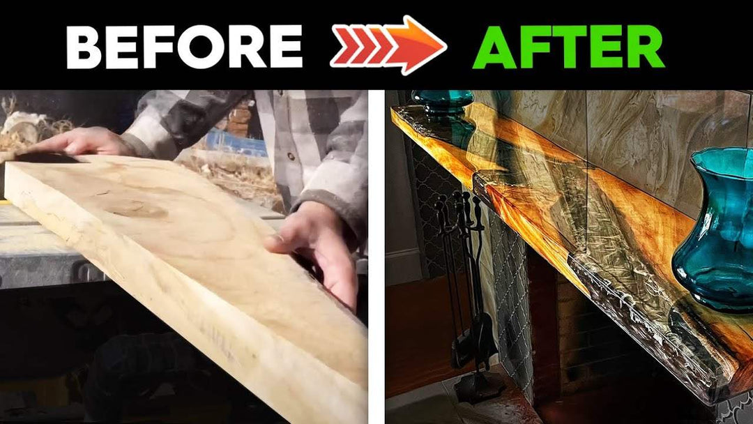 DIY Epoxy Fireplace Mantel | Step-By-Step Guide