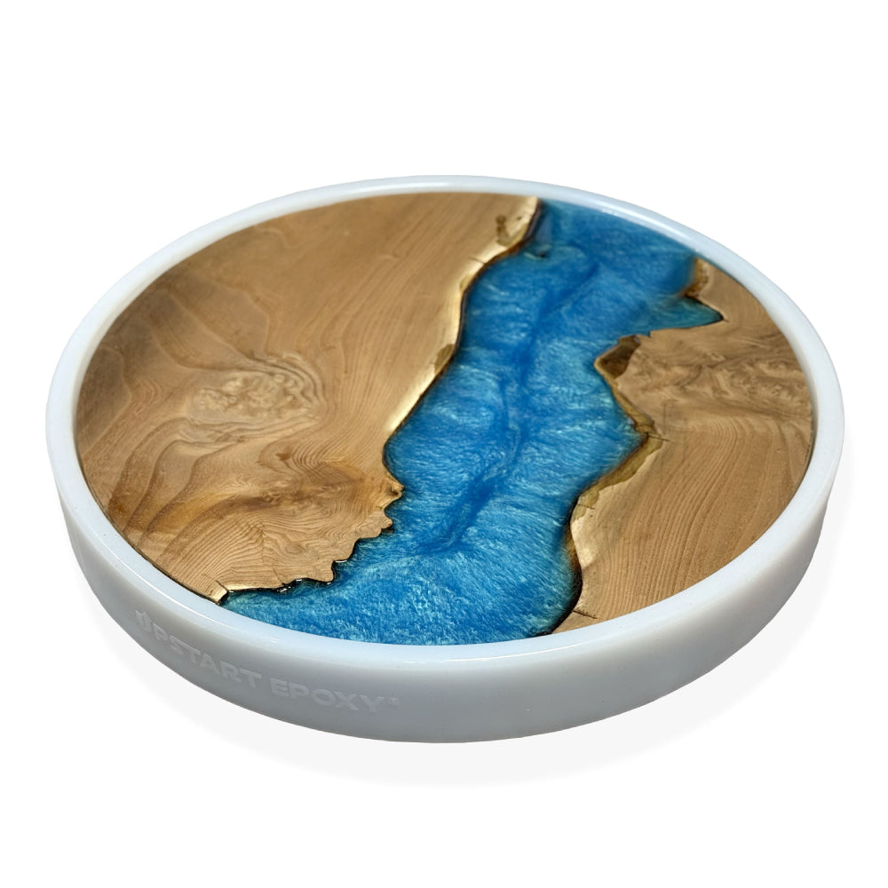 Silicone Mold for Epoxy Resin Casting - 18" Dia. x 2" (WHITE)