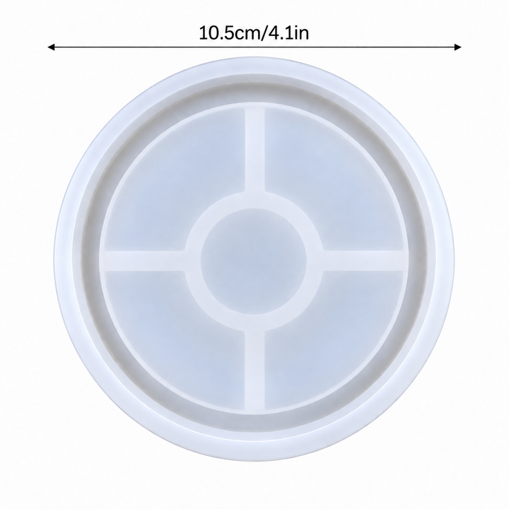Silicone Mold for Epoxy Resin Casting - 4" Round Coaster Mold Set (4-Pack)