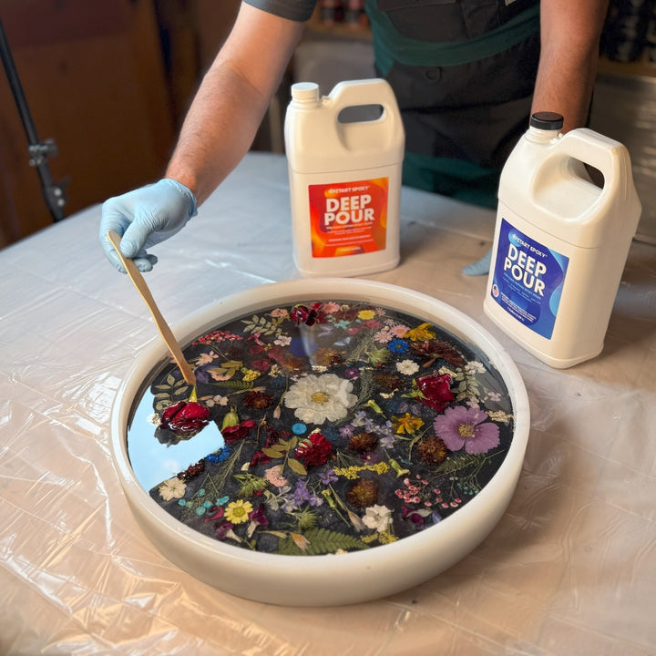 Silicone Mold for Epoxy Resin Casting - 18" Dia. x 2" (WHITE)