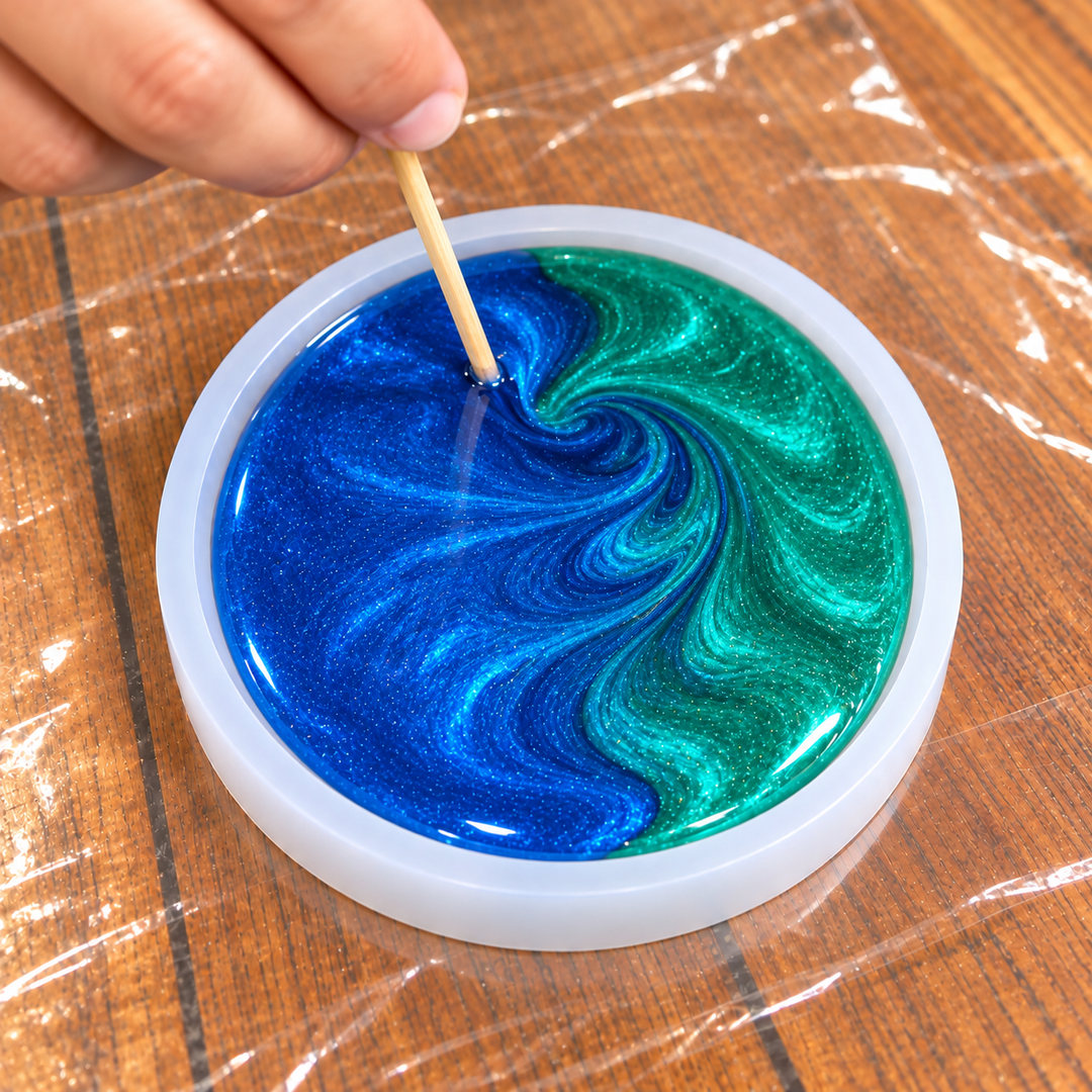 Silicone Mold for Epoxy Resin Casting - 4" Round Coaster Mold Set (4-Pack)