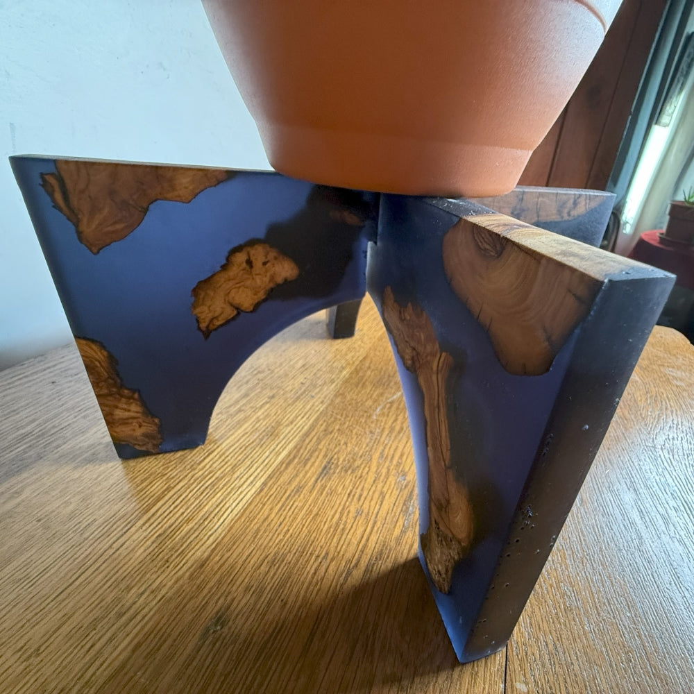 Silicone Mold for Epoxy Resin Casting - 12" Mid-Century Modern Plant Stand (WHITE)