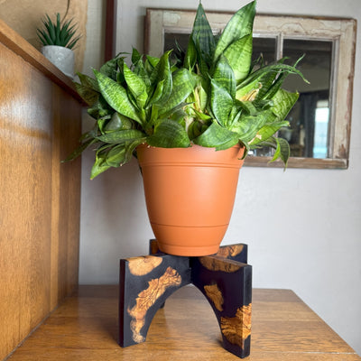 Silicone Mold for Epoxy Resin Casting - 12" Mid-Century Modern Plant Stand (WHITE)