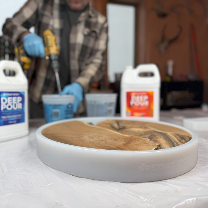 Silicone Mold for Epoxy Resin Casting - 18" Dia. x 2" (WHITE)