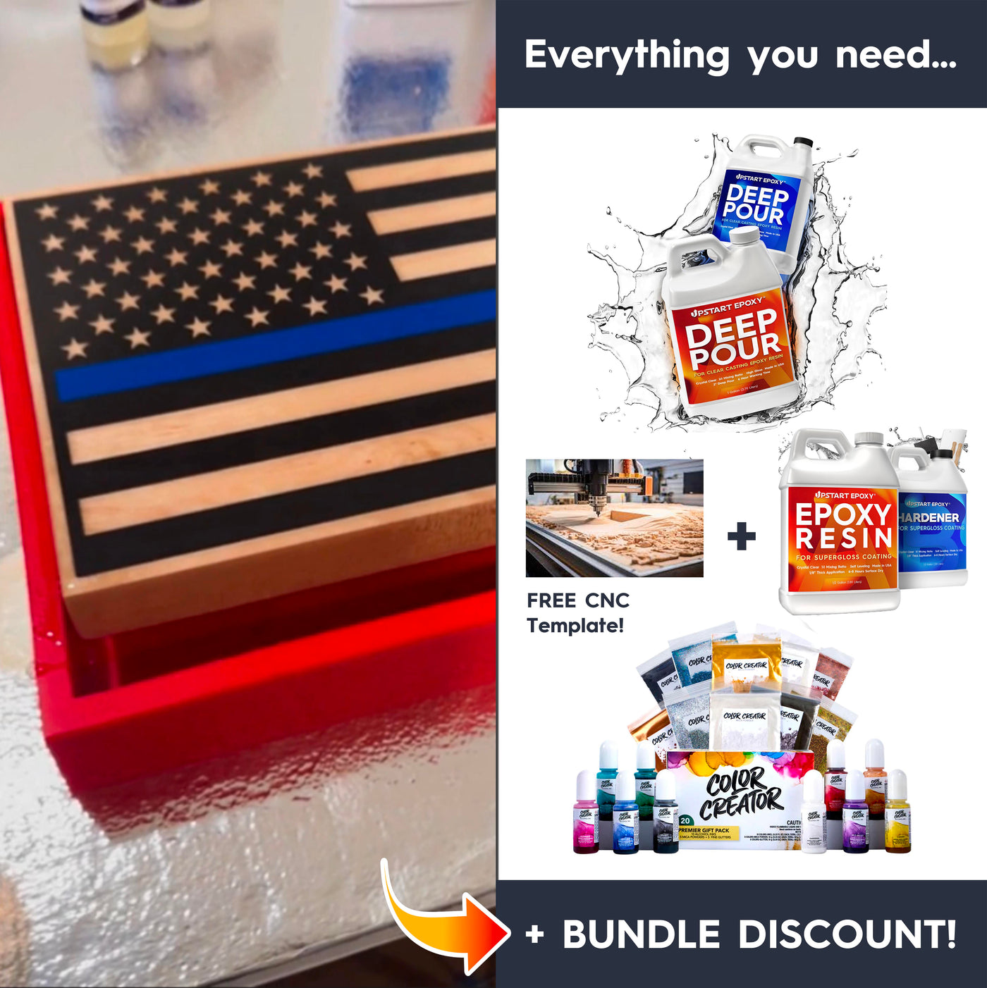 Epoxy American Flag Bundle