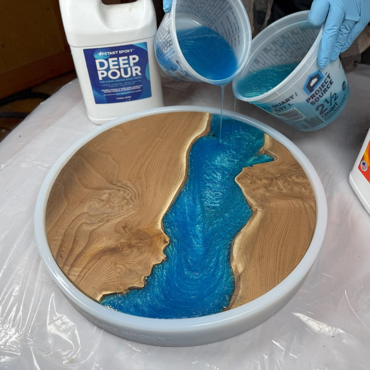 Silicone Mold for Epoxy Resin Casting - 18" Dia. x 2" (WHITE)