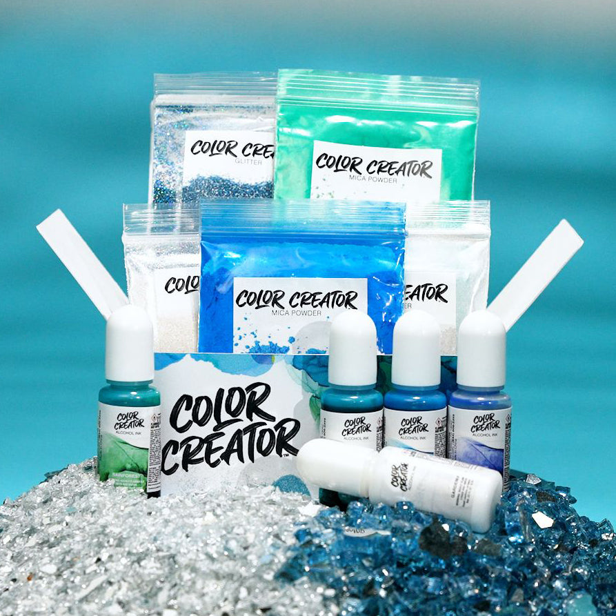 Color Creator Pacific Ocean 12 Pack Mica Powders Alcohol Inks