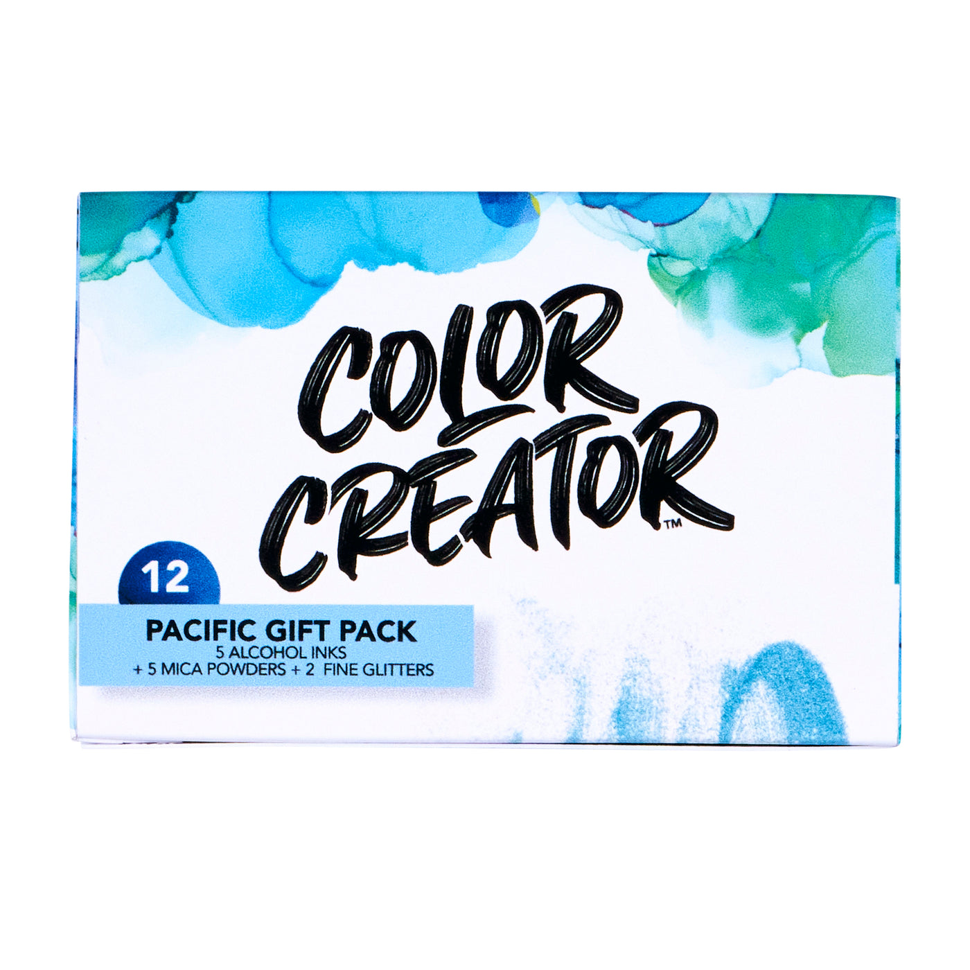 Color Creator Pacific Ocean 12 Pack Mica Powders Alcohol Inks & Glitters