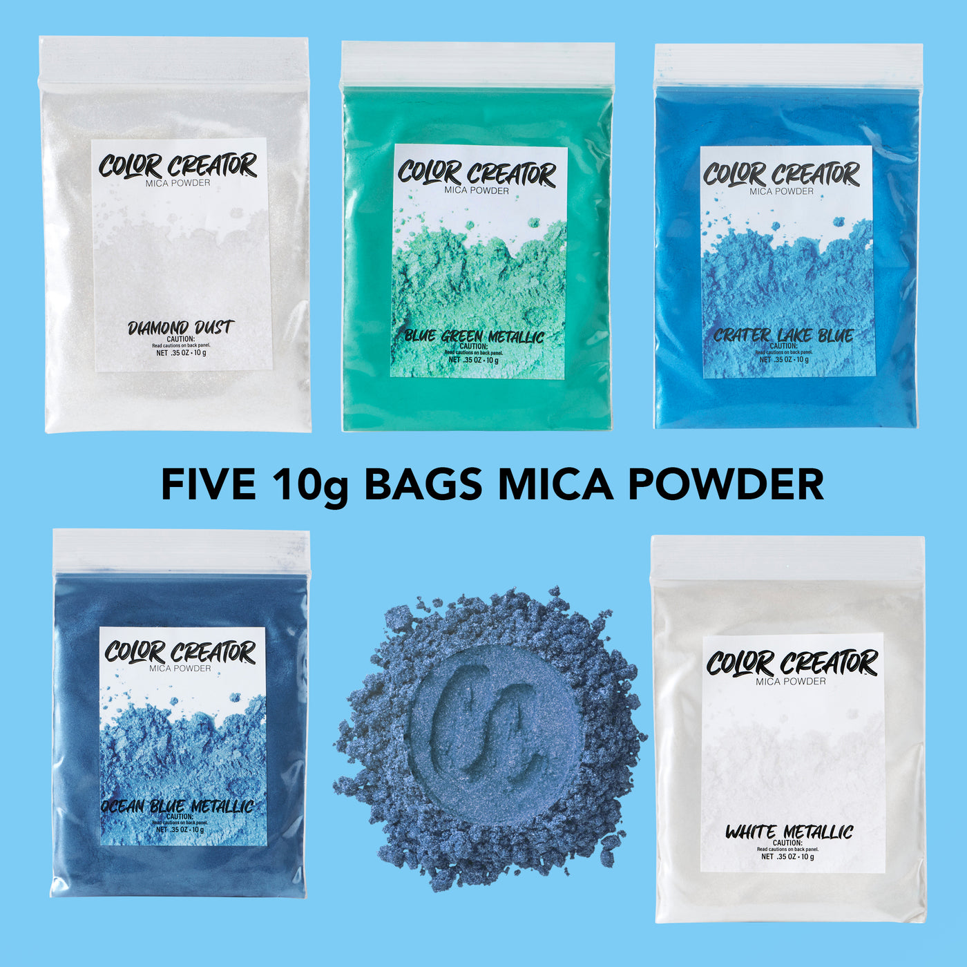 Color Creator Pacific Ocean 12 Pack Mica Powders Alcohol Inks