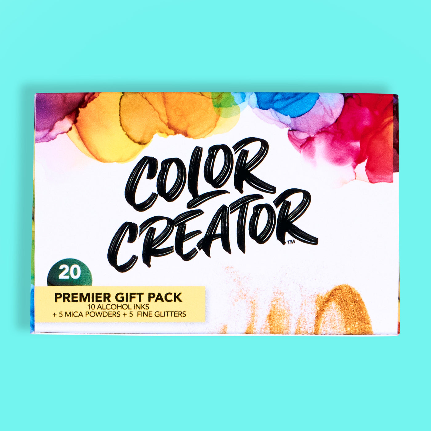 Color Creator Premier Gift Pack 20 Mica Powders Alcohol Inks & Glitters